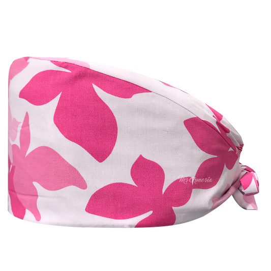 White and Pink Leaves Cap