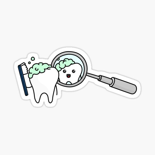 Brush tooth Sticker - drtobe