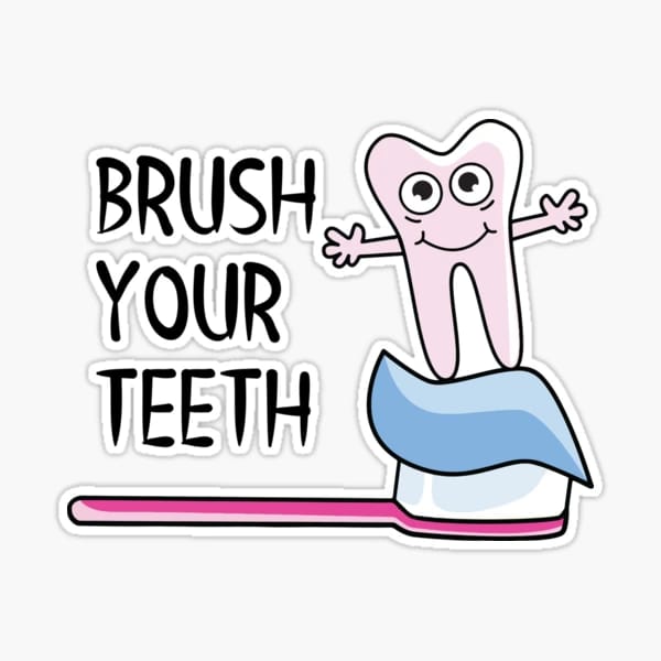 "BRUSH YOUR TEETH" Sticker - drtobe