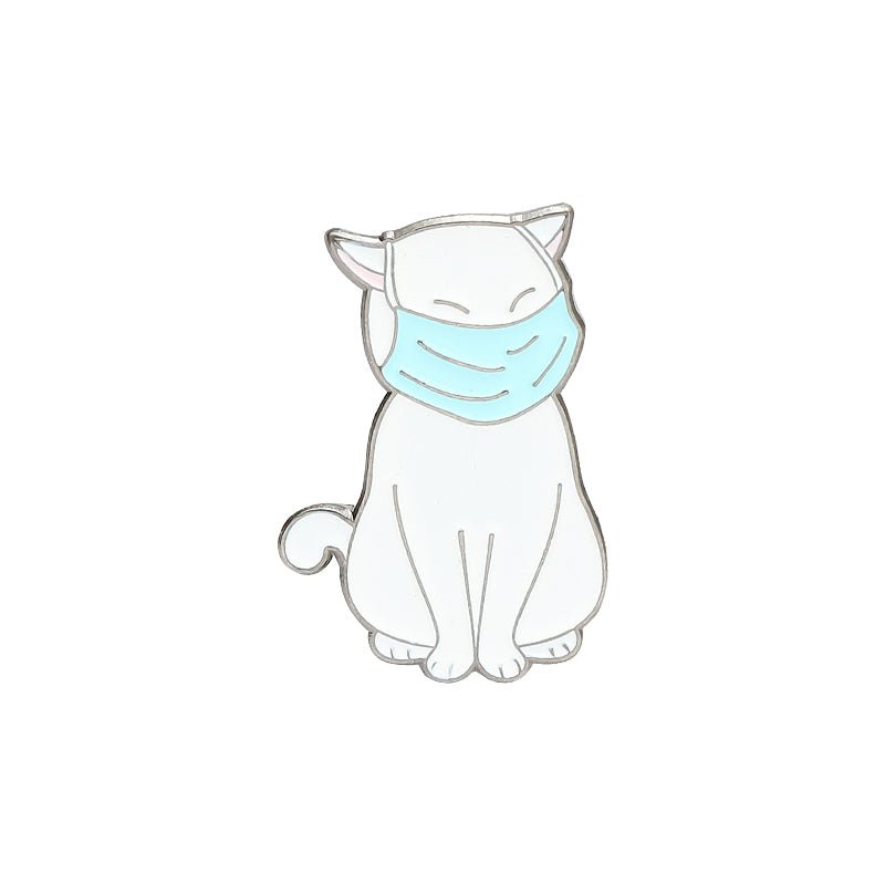 Cat with a Mask Pin - drtobe