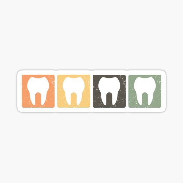Dentistry Retro Tooth Sticker - drtobe