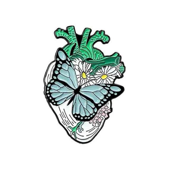 Heart with Butterfly Pin - drtobe