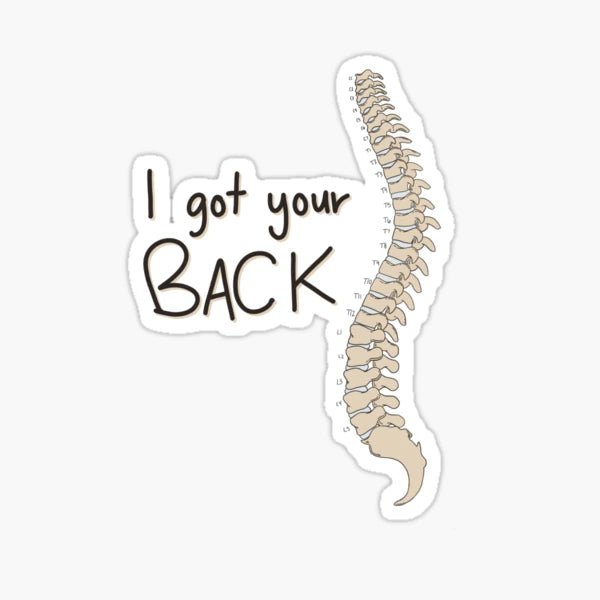 "I got your BACK" Spine Sticker - drtobe