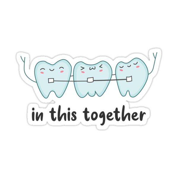 "In this together" Teeth Sticker - drtobe