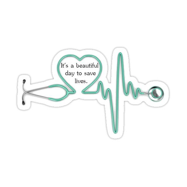 "It's a beautiful day to save lives" Sticker - drtobe