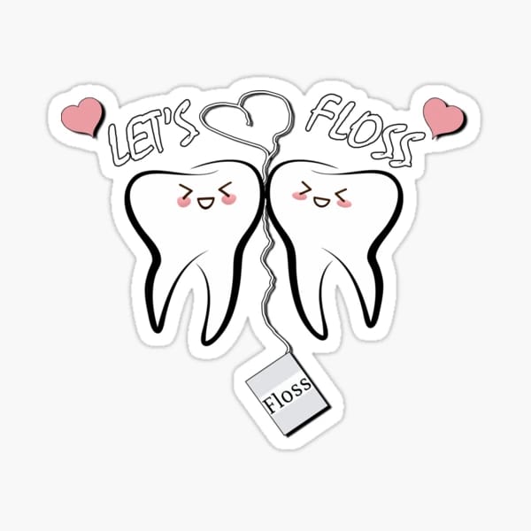 "Let's Floss" Sticker - drtobe