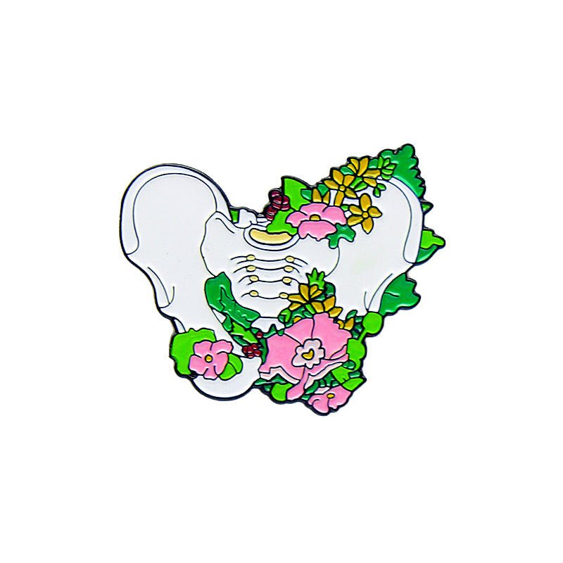 Pelvis with Flowers Pin - drtobe