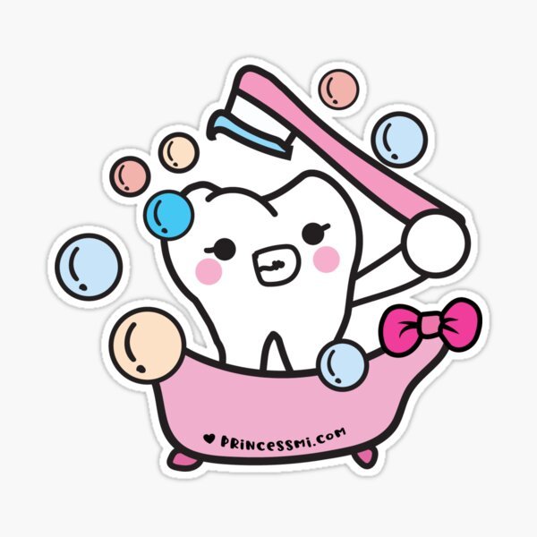 Showering Tooth Sticker - drtobe
