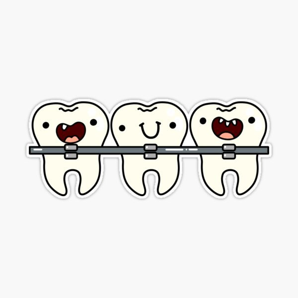 Teeth Braces Sticker - drtobe
