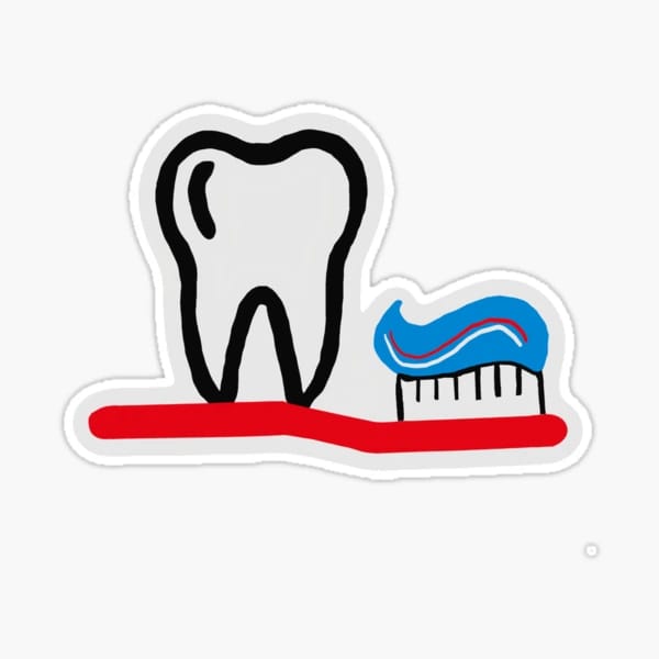Tooth & Brush Sticker - drtobe