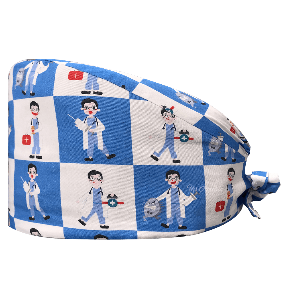 White & Blue Doctor Cap - drtobe