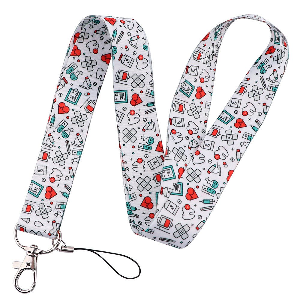 White Medical ID Lanyard - drtobe