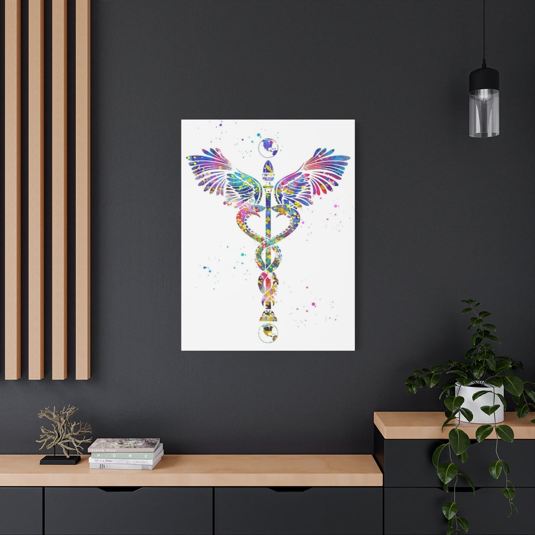 Caduceus Art Canvas