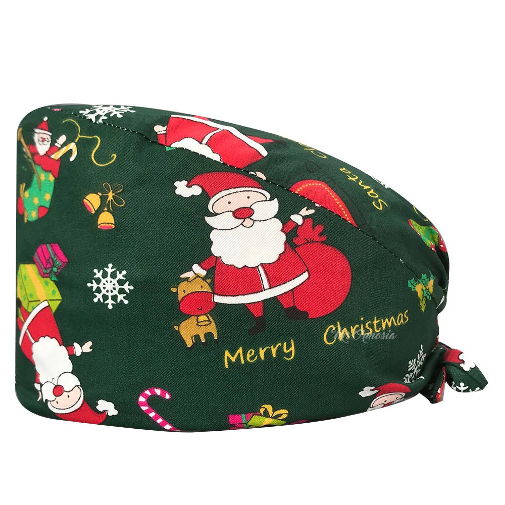 Dark Green Complex Christmas Cap - drtobe