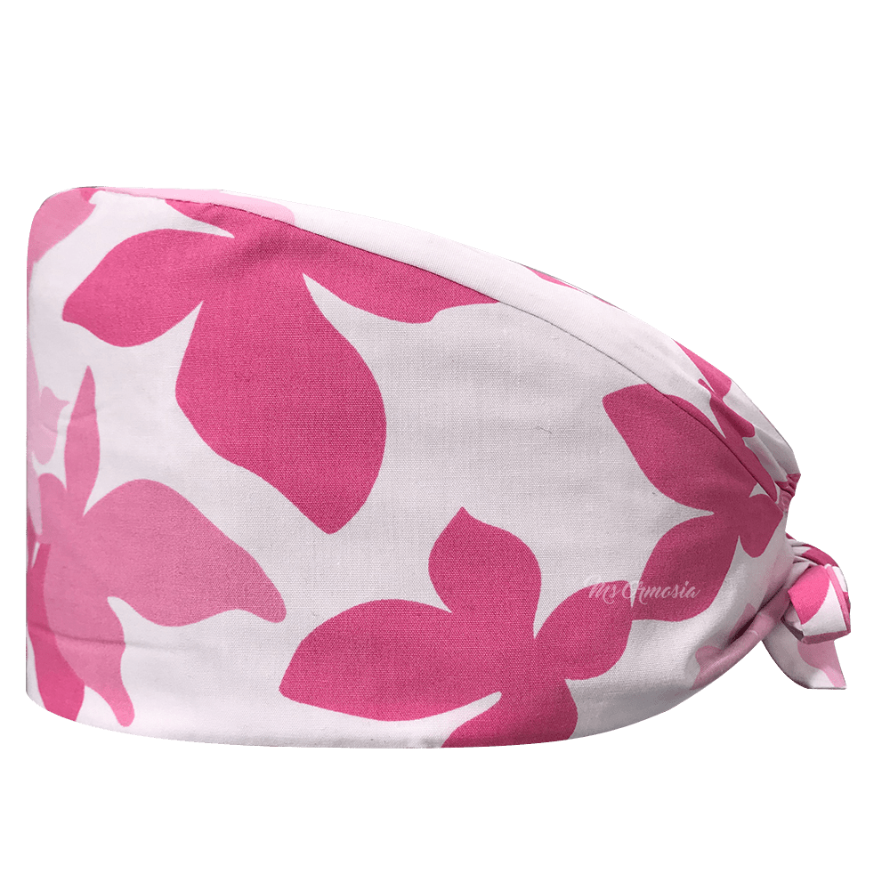 White and Pink Leaves Cap - drtobe